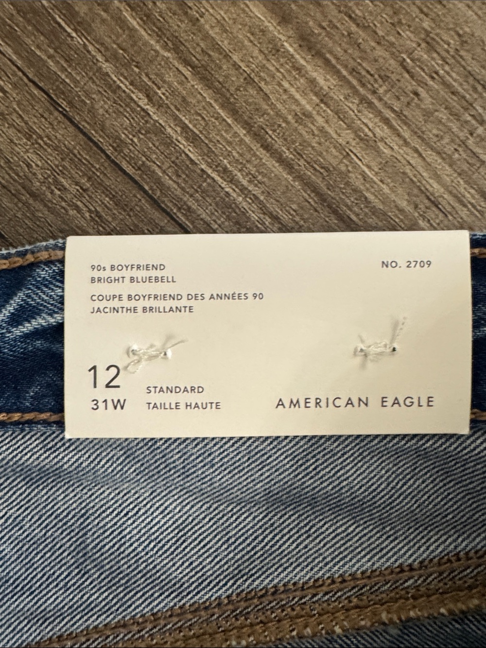 American Eagle Outfitters Faded Blue Distressed Boyfriend Jeans - Picture 3 of 7